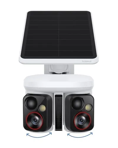 Baseus X1 Pro Dual-Tracking Solar Security Camera Outdoor Wireless, White