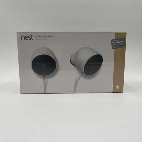 Google Nest Cam Outdoor Smart Security Camera (2-Pack) NC2400ES - Sealed NEW
