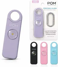 POM Personal Safety Alarm for Women – 130dB Loud Emergency Siren, USB-C Recharge
