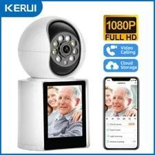 KERUI 1080P 2MP HD PTZ WIFI IP Camera Video Calls With 2.8" Inch IPS Screen