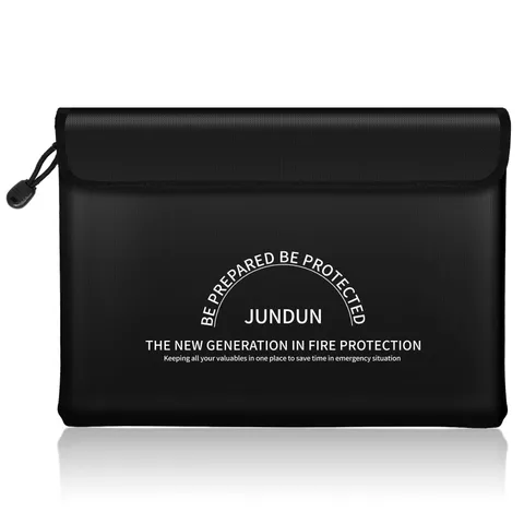New Fireproof Document Bag with 5200 Heat Insulated,140x104 Waterproof and Money