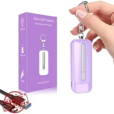 PEAKFIRE Personal Alarm Women 130dB Siren LED Flashlight Keychain