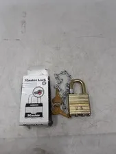 Master Lock AA59487-2SC US Govt Padlock w/ Chain 5340-00-158-3807 NSN BumpStop
