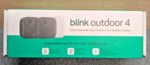 Blink Outdoor 4 Wireless Security Camera System 2 Cameras Sync Module Included