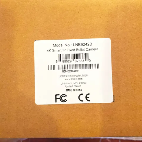 Lorex LNB9242B 4K IP/Network Wired Color Fixed Bullet Security Camera