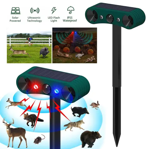 Solar Wireless Motion Sensor Alarm Waterproof Detector 130db Loud Noise Outdoor