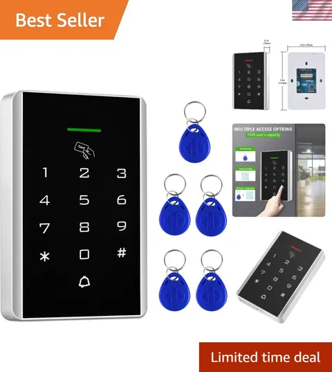 Fire Retardant Door Access Control Keypad - Supports 1000 Users with 5 Key Fobs
