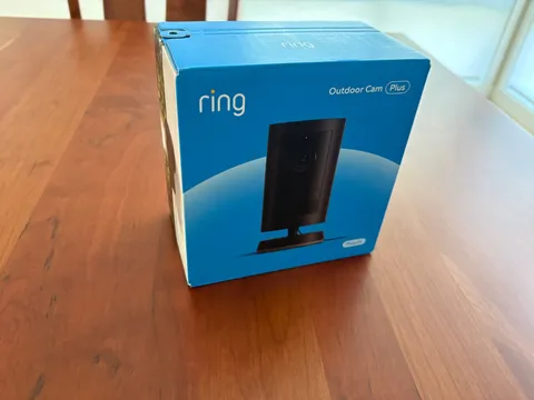 Ring Outdoor Cam Plus, Plug-In, Wide-Angle Video, Low-Light Sight for Full Color