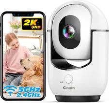 2K Indoor Camera, 5/2.4 Ghz Wifi Pan/Tilt Security Camera with AI Motion Detecti
