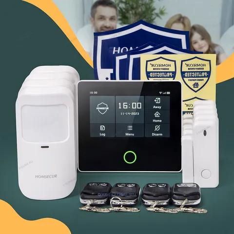 HOMSECUR Wireless WIFI 4G SMS Autodial Home House Alarm System+PIR+5*Door Sensor