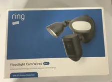 Ring-Floodlight Cam Wired Pro Outdoor Wi-Fi 1080p Surveillance Camera-Black