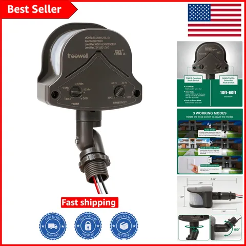 240-Degree Adjustable Motion Detector with 60 Feet Range for Ultimate Security