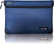 Fireproof Waterproof Money Document Bag, 11"X7.7", Blue