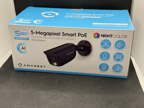 Amcrest 5MP Bullet IP PoE Outdoor Camera Human Vehicle Detection IP5M-B1276EB-AI