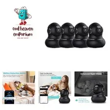 Advanced 2K Indoor Security Camera with Motion Detection & Night Vision - 4 Pack