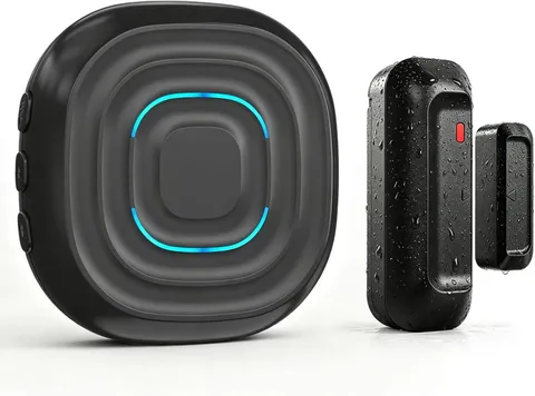 Door Chime, 2-In-1 Door Alarm with One-Time Chime or Continuous Alert Mode, Door