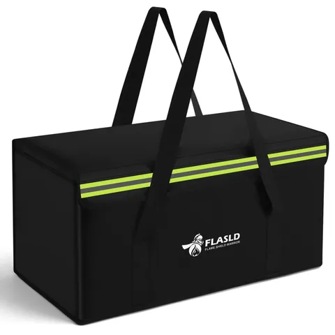 FLASLD Large Fireproof Document Bags, 24x12x12” Waterproof Storage Firesafe Bag,