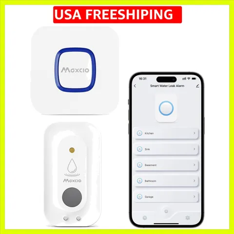 Wi-Fi Water Leak Detector, Smart Water Wireless Sensor with 110dB Adjustable ...