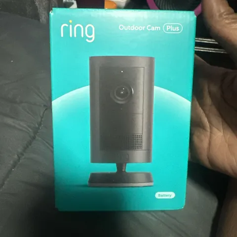 Ring Outdoor Cam Plus Battery 2K HD Smart Security Camera (Black) - New Sealed