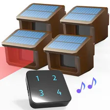 Htzsafe Driveway Alarm System- Solar Driveway Alarms- 3 Adjustable