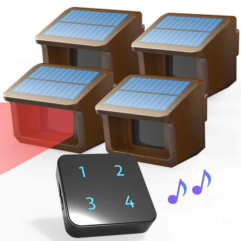 Htzsafe Driveway Alarm System- Solar Driveway Alarms- 3 Adjustable