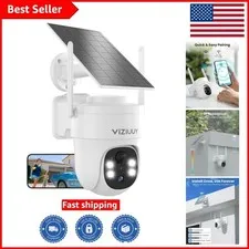 360° Wireless Solar Security Camera - 2MP HD, App Control & Local Storage