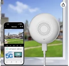 2K Wireless Window Camera With 2 Way Speaker And Night Vision -white