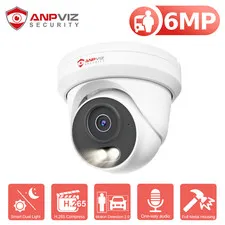 Anpviz 6MP Turret PoE IP Security Camera Outdoor Human Vehicle Detection Audio