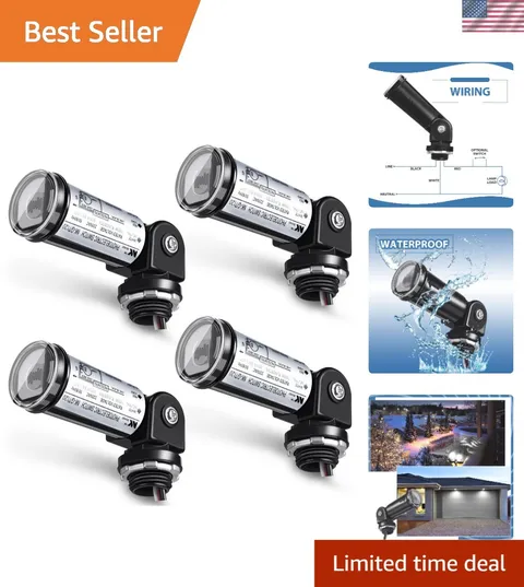 4-Pack Dusk to Dawn/Day Night Sensor Photoelectric Switch 120v Waterproof Pho...