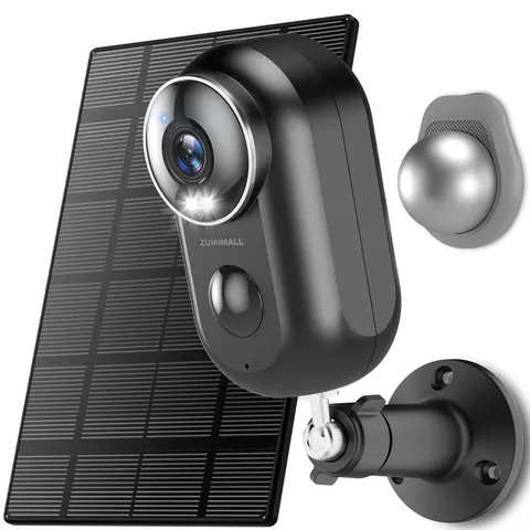 Solar Security Cameras Wireless Outdoor, 2K Outdoor Camera Wireless Solar Pow...