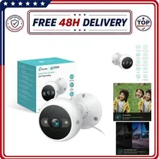 Kasa KC420WS 2K Outdoor Wired Security Camera - Night Vision, 2-Way Audio