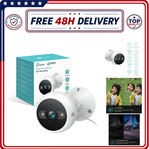 Kasa KC420WS 2K Outdoor Wired Security Camera - Night Vision, 2-Way Audio