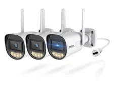 OHWOAI 2.4GHz & 5GHz WiFi Wireless Outdoor Security Camera w Night Vision-3 Pack