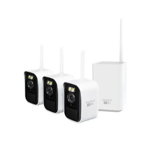 Swann MaxRanger Mini 4K Wireless NVR Security System, 3-Pack