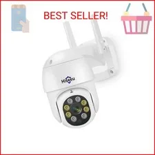 Hiseeu 3MP Security Camera Outdoor,WiFi Camera, Auto Tracking&Light Alarm Floodl