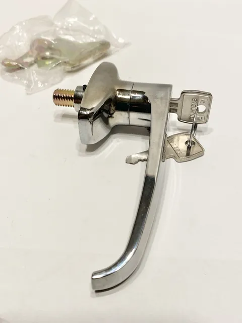Lowe & Fletcher Chrome Plated Lock, L-Handle, England