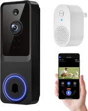 1080P Wireless Wi-Fi Video Doorbell Camera with Smart Human Detection, Night Vis
