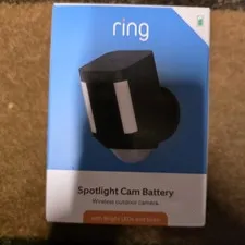 Ring Spotlight Cam Plus 1ST GEN (Battery) - Black. OPEN BOX