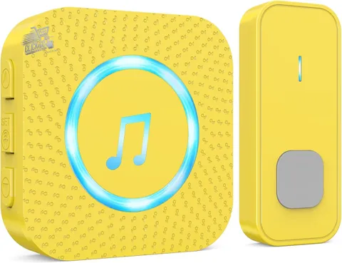 Wireless Doorbell Outdoor Wireless Home Long Distance 400m 55 Yellow Ringtones