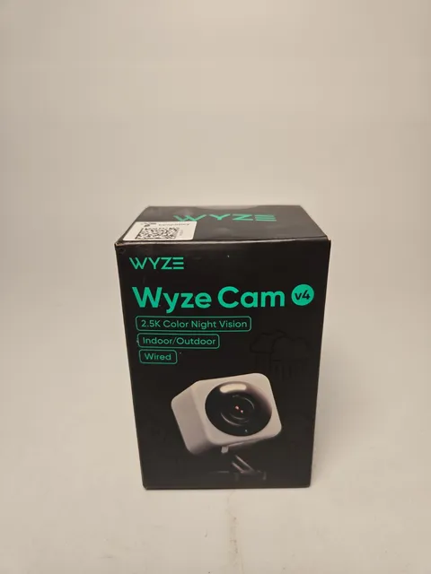 Wyze - Cam V4 Wired Security Camera with Color Night Vision - White