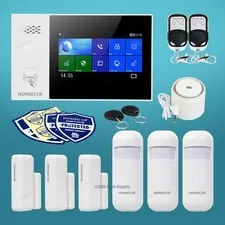 HOMSECUR Wireless WIFI 4G GSM RFID LCD Home House Alarm System
