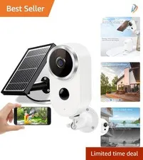 Smart Outdoor Surveillance Camera - Solar Powered, Night Vision & Two-Way Talk