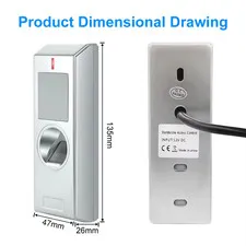 IP67 Waterproof Metal Biometric Fingerprint Access Control System Rfid 125khz Re