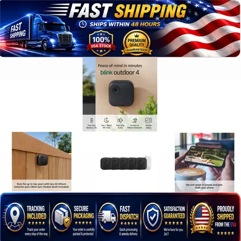 Blink Outdoor 4 Wireless Security Camera System - 5 Cameras, 1080p HD