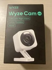Wyze Cam v4 2.5K QHD Color Night Vision Indoor/Outdoor WiFi Wired - White