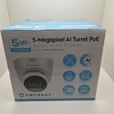 Amcrest IP5M-T1179EW-AI-V3 5MP AI PoE Turret Camera Open Box