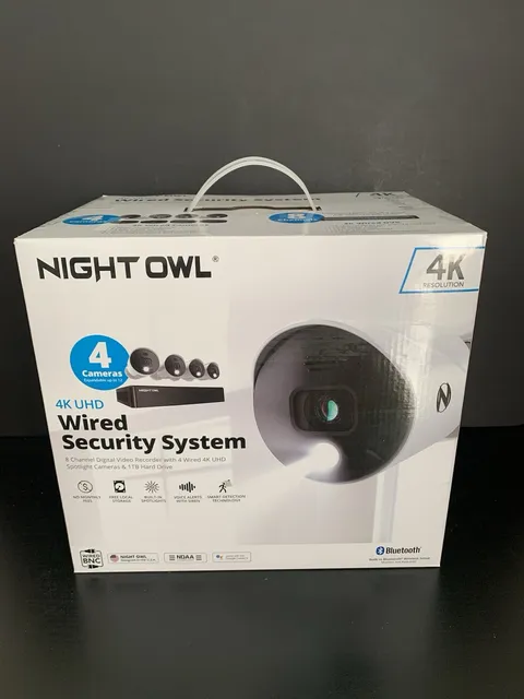 Night Owl UHD 1TB HDD 8 Channel Bluetooth Camera System - White (WM-BTD881-4LSA)