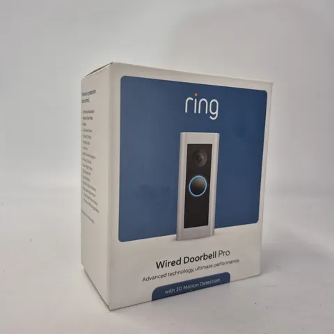 Ring Wired Doorbell Pro With 3D Motion HD Video Smart WiFi Doorbell Satin Nickel
