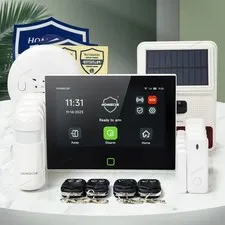 HOMSECUR Wireless WIFI 4G 2G LCD Burglar Intruder Alarm System+PIR+5*Door Sensor