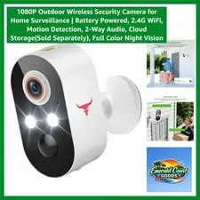 1080P Wireless Outdoor Security Camera - Battery Powered with Night Vision